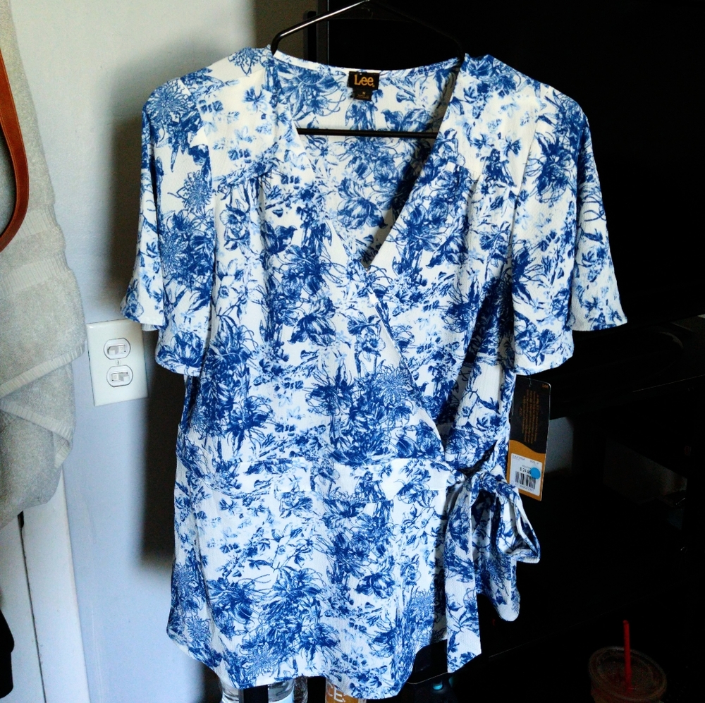 Floral Wrap Around Blouse